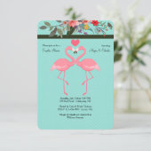 Flamingo Pair Uitnodiging (Staand voorkant)
