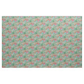 Flamingo Palm Tree Burlap Kijk uit Stof (Fat Quarter)