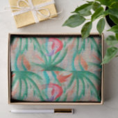 Flamingo Palm Tree Burlap Kijk uit Tissuepapier (Geschenk)
