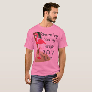 Flamingo Palm Tree Tropical Family Reunion Shirt