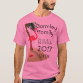Flamingo Palm Tree Tropical Family Reunion Shirt R (Voorkant)