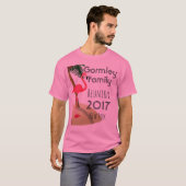 Flamingo Palm Tree Tropical Family Reunion Shirt R (Voorkant volledig)