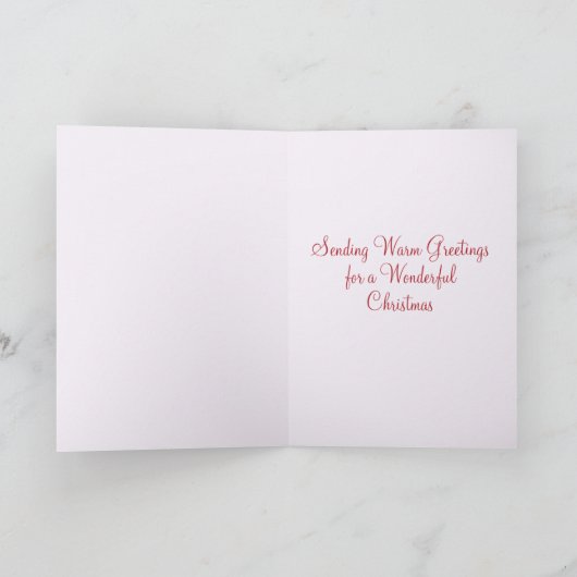 Flamingo Palm Trees Waterverf Kerstmis Feestdagen Kaart (Binnen)