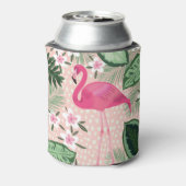 Flamingo, palmbomen, keukenontwerp blikjeskoeler (Blikje Achterkant)