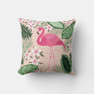 Flamingo, palmbomen, keukenontwerp kussen