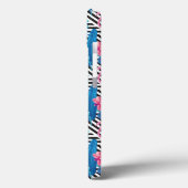 Flamingo & Palms op Geometrisch Patroon Case-Mate iPhone Case (Achterkant / Links)