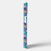 Flamingo & Palms op Geometrisch Patroon Case-Mate iPhone Case (Achterkant / Rechts)