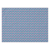 Flamingo & Palms op Geometrisch Patroon Tafelkleed (Voorkant (Horizontaal))