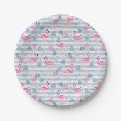 Flamingo Paper Bord - Roze & Blauw (Voorkant)