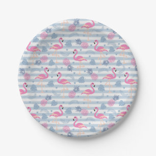 Flamingo Paper Bord - Roze & Blauw