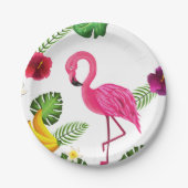 Flamingo Paper Party Bord Tableware (Voorkant)