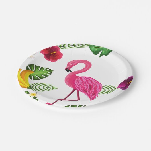 Flamingo Paper Party Bord Tableware (Gekanteld)