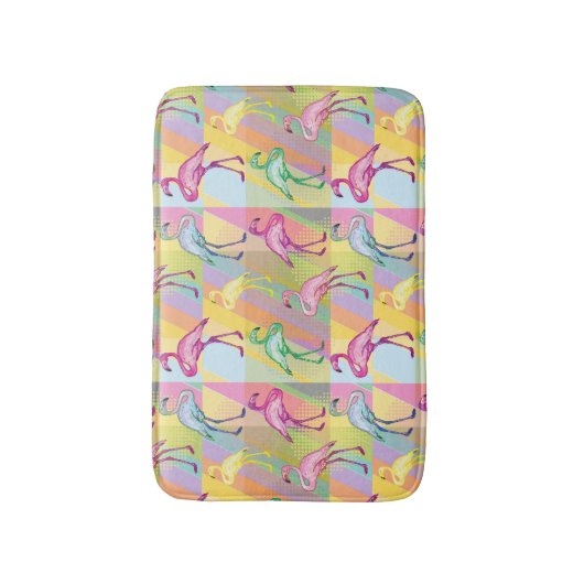 Flamingo Parade Badmat (Voorkant Verticaal)