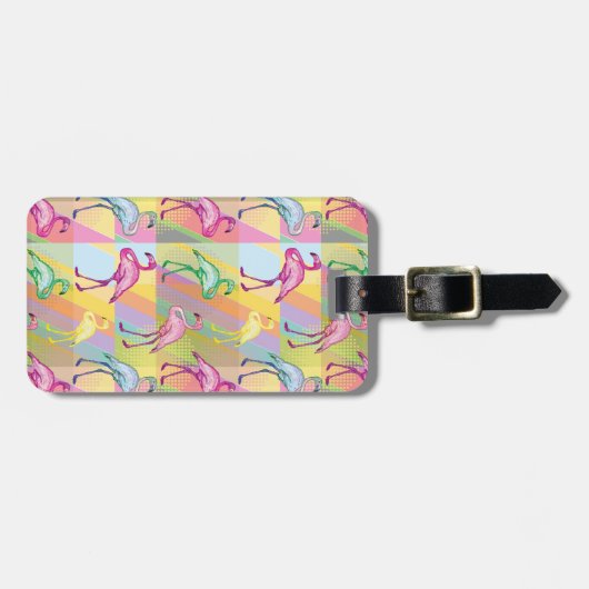 Flamingo Parade Bagagelabel (Voorkant horizontaal)