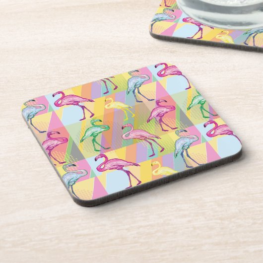 Flamingo Parade Drankjes Onderzetter (Linkerzijde)