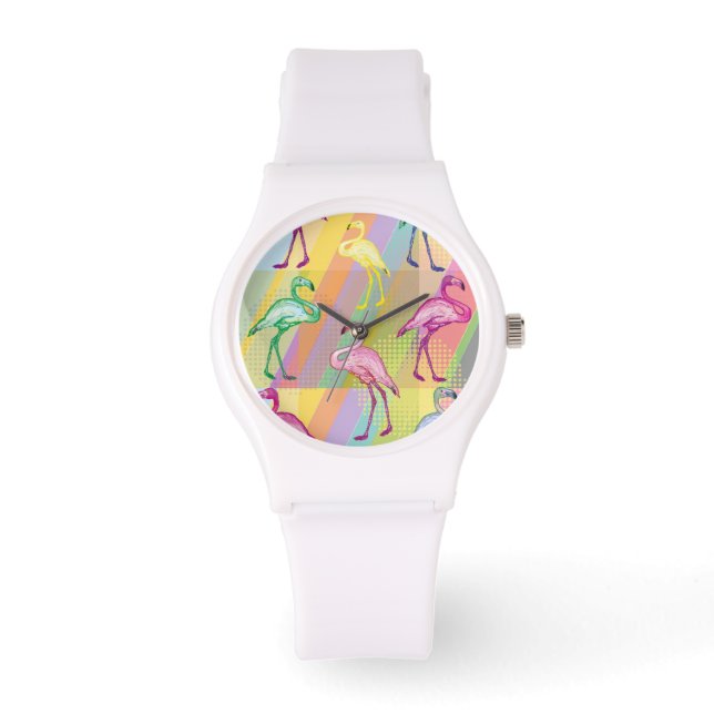 Flamingo Parade Horloge (Voorkant)