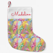 Flamingo Parade | Jouw namen toevoegen Kleine Kerstsok (Voorkant)