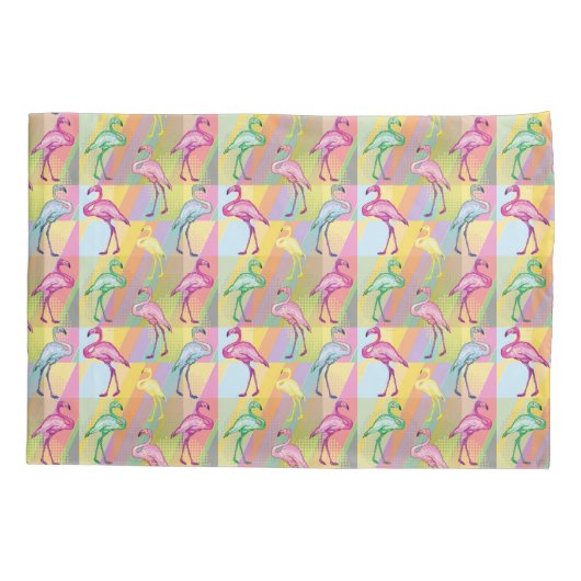 Flamingo Parade Kussensloop (Achterkant-Links)