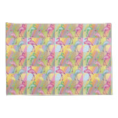 Flamingo Parade Kussensloop (Achterkant-Rechts)