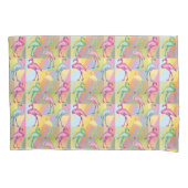 Flamingo Parade Kussensloop (Voorkant-Links)