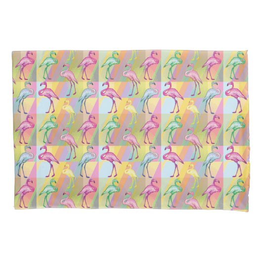 Flamingo Parade Kussensloop (Voorkant-Links)