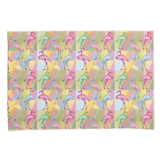 Flamingo Parade Kussensloop (Voorkant-Rechts)