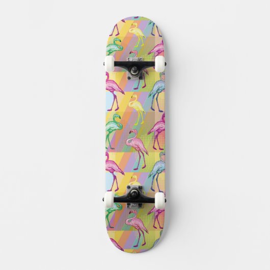 Flamingo Parade Persoonlijk Skateboard (Voorkant)