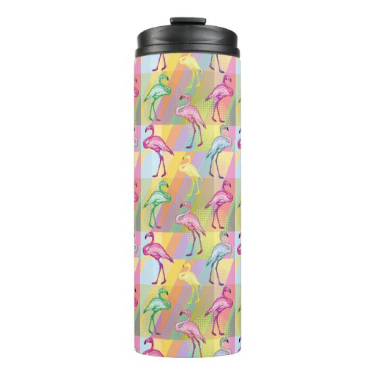 Flamingo Parade Thermosbeker (Voorkant)