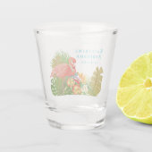 Flamingo Paradijs Shot Glas (Achterkant)