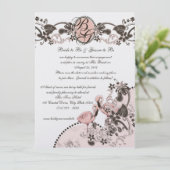 Flamingo Paradijs Trouwen Kaart (Staand voorkant)