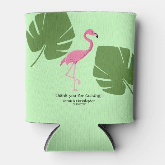 "Flamingo Paradise" Aangepaste Koelbox met Tropica Blikjeskoeler (Voorkant)