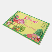 Flamingo Paradise Beach House Deurmat (Schuin)