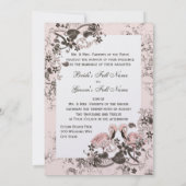 Flamingo Paradise Beach Wedding Kaart (Achterkant)