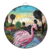Flamingo Paradise Dartbord (Voorkant)