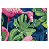 Flamingo Paradise Gift Bag" Groot Cadeauzakje (Voorkant)