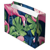 Flamingo Paradise Gift Bag" Groot Cadeauzakje (Achterkant Gekanteld)