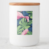 Flamingo Paradise Jar Voedselcontainer Etiket (Voorkant)