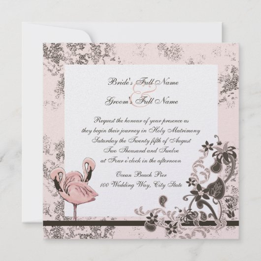 Flamingo Paradise Kaart (Achterkant)