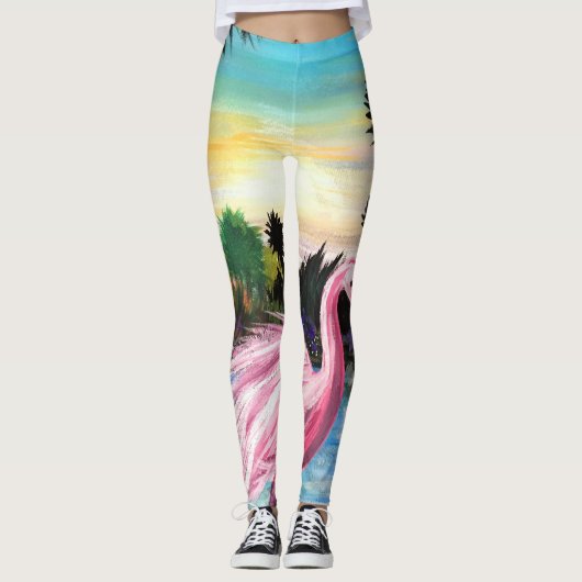 Flamingo Paradise Leggings (Voorkant)