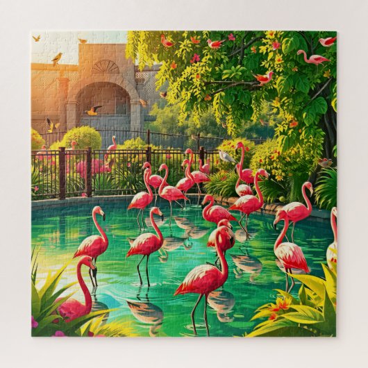 Flamingo Paradise Legpuzzel (Verticaal)