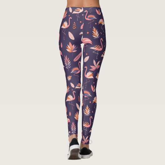 Flamingo Paradise Pattern Leggings (Achterkant)
