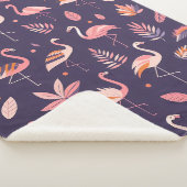 Flamingo Paradise Pattern Sherpa Deken (3/4)