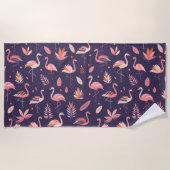 Flamingo Paradise Pattern Strandlaken (Voorkant)