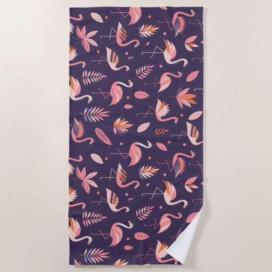 Flamingo Paradise Pattern Strandlaken (Voorkant)