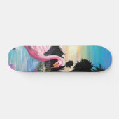 Flamingo Paradise Persoonlijk Skateboard (Horizontaal)
