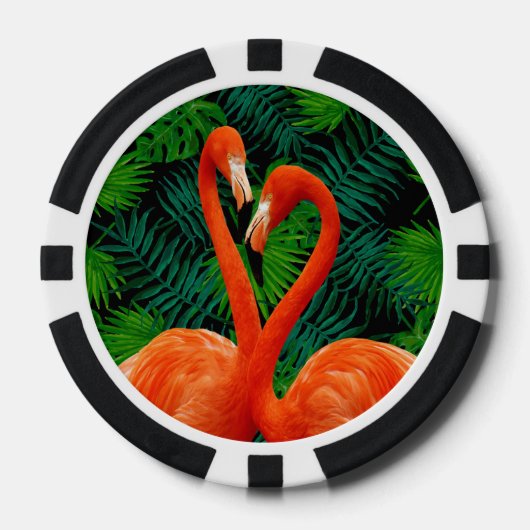 Flamingo Paradise Poker Chips, zwart Poker Chips (Voorkant)