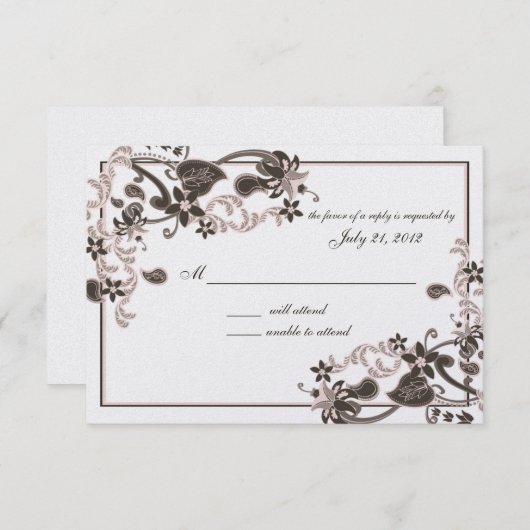 Flamingo Paradise RSVP Kaartje (Voorkant / Achterkant)