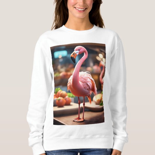 Flamingo Paradise T-Shirt – Levendig Tropisch Ontw (Voorkant)