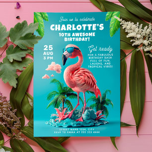 Flamingo Paradise Tropical Celebration Bash Kaart