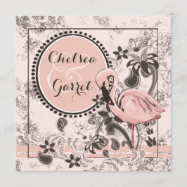Flamingo Paradise Wedding Kaart